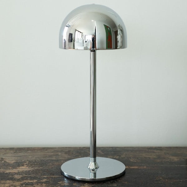 LED namizna svetilka z daljinskim upravljalnikom v srebrni barvi s kovinskim senčilom (višina 30 cm) Tim – Sirius-image-1