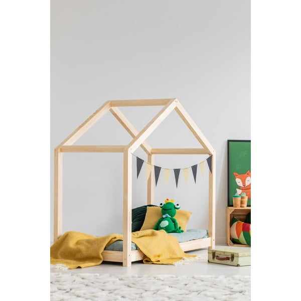 Otroška postelja v obliki hiške iz borovega lesa 120x200 cm Mila RM - Adeko