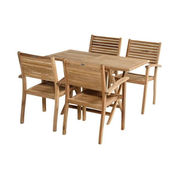 Vrtni stol iz masivnega lesa v naravni barvi Sunderland – Hartman-image-4