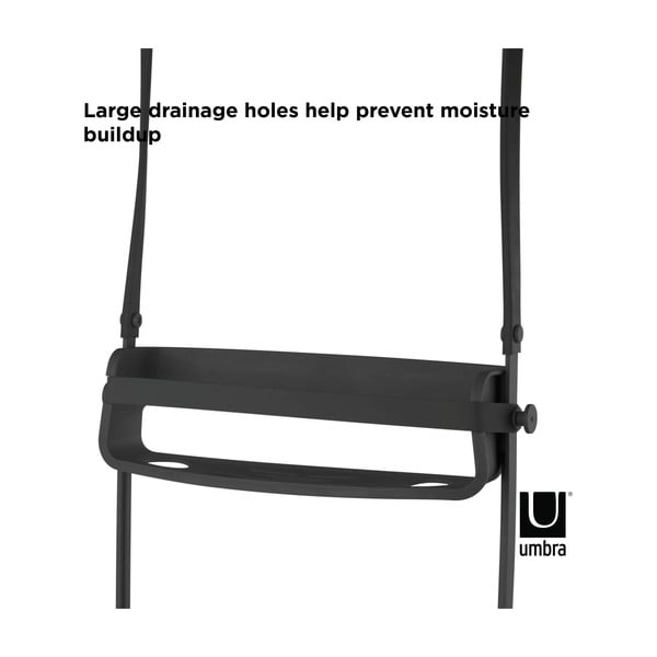 Črna viseča plastična polica za kopalnico Flex - Umbra-image-4