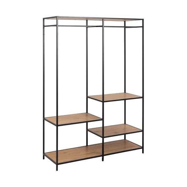 Odprta garderobna omara v hrastovem dekorju 122x174 cm Seaford – Actona-image-2