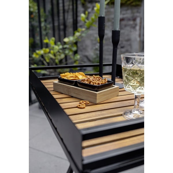 Črne keramične servirne sklede s pladnjem v kompletu 2 ks Elo - Wenko-image-1