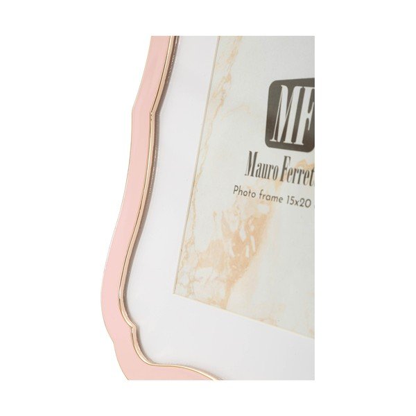 Svetlo rožnat kovinski/steklen stoječ okvir 17x22 cm Margot – Mauro Ferretti-image-4