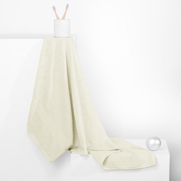 Kremno bela frotirna bombažna brisača 30x50 cm Marina – DecoKing-image-2