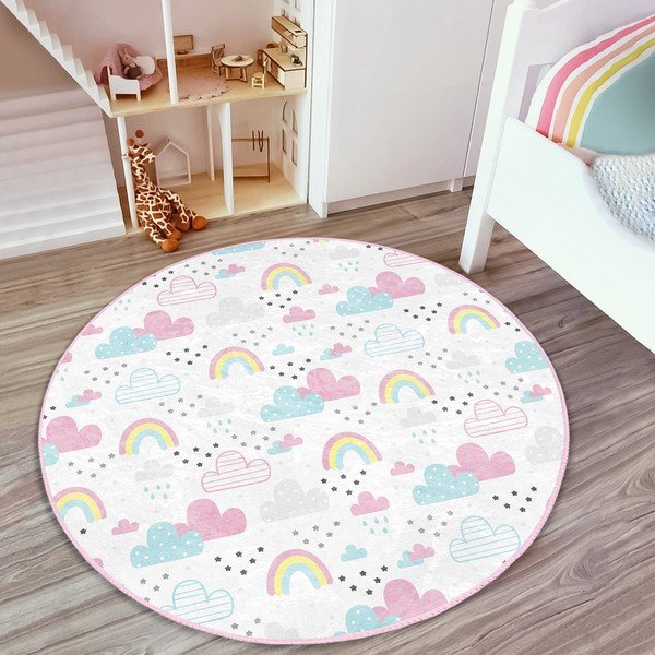 Bela otroška preproga ø 120 cm Comfort – Mila Home-image-2