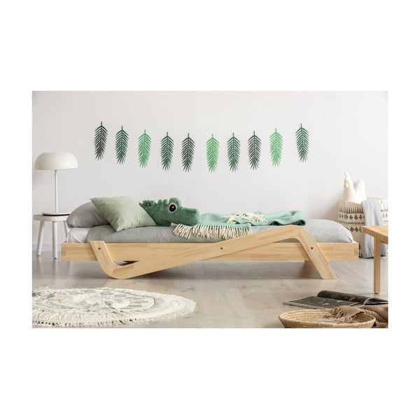 Otroška postelja iz borovega lesa Adeko Zig, 100 x 190 cm
