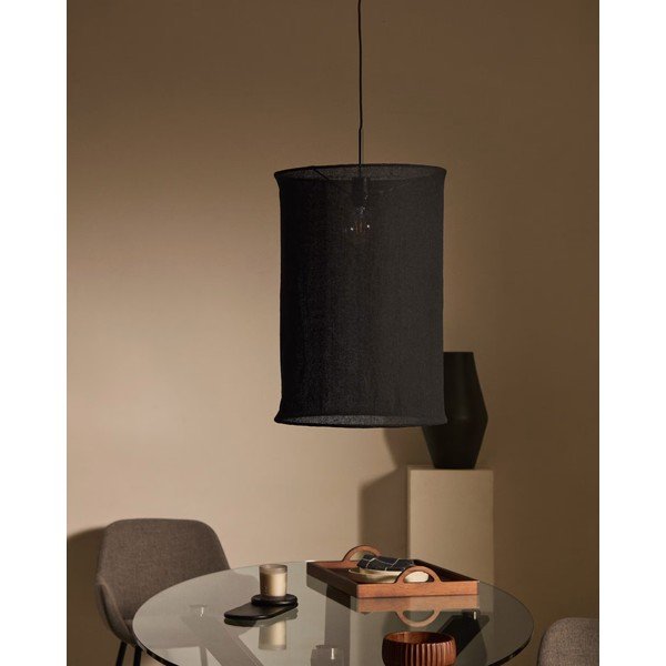 Črno senčilo ø 40 cm Mariela – Kave Home-image-1