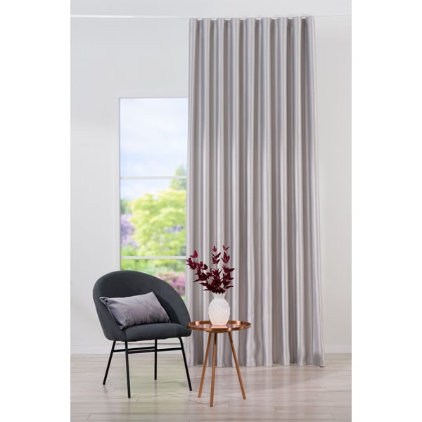 Zavesa z drsniki v srebrni barvi 140x260 cm Canyon – Mendola Fabrics