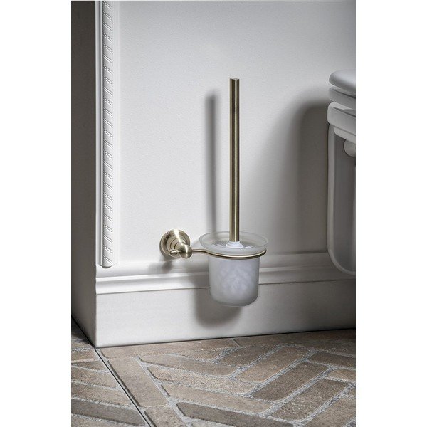 Stenska medeninasta WC ščetka Sapho Diamond-image-1