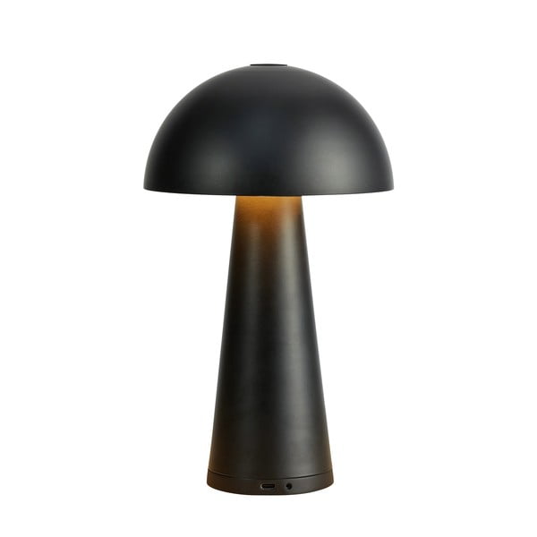 Črna LED namizna svetilka (višina 26,5 cm) Fungi – Markslöjd