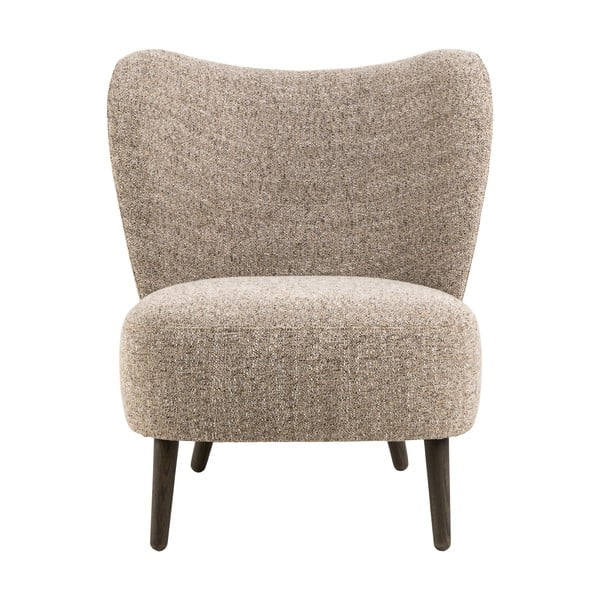 Bež fotelj iz tkanine bouclé Elmont – Actona-image-1