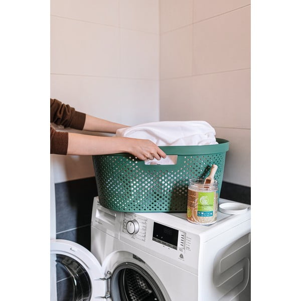 Zelen koš za perilo Curver Infinity Hamper, 40 l-image-1