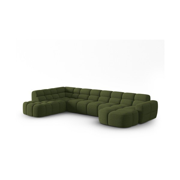 Zelena kotna sedežna garnitura Lisa – Micadoni Home-image-2
