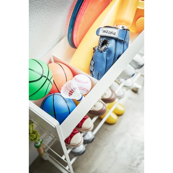 Bela kovinska omara za otroške čevlje 74,5x74,5x22 cm Tower – YAMAZAKI-image-1