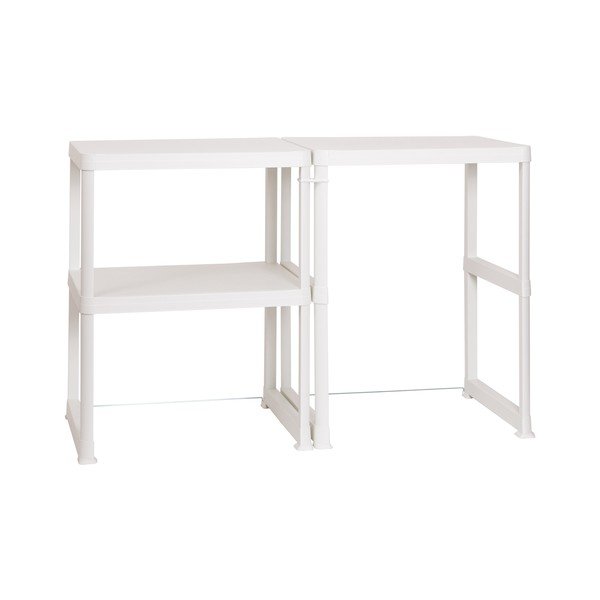 Bela plastična kopalniška polica 148x93 cm Wash & Store – DEA HOME