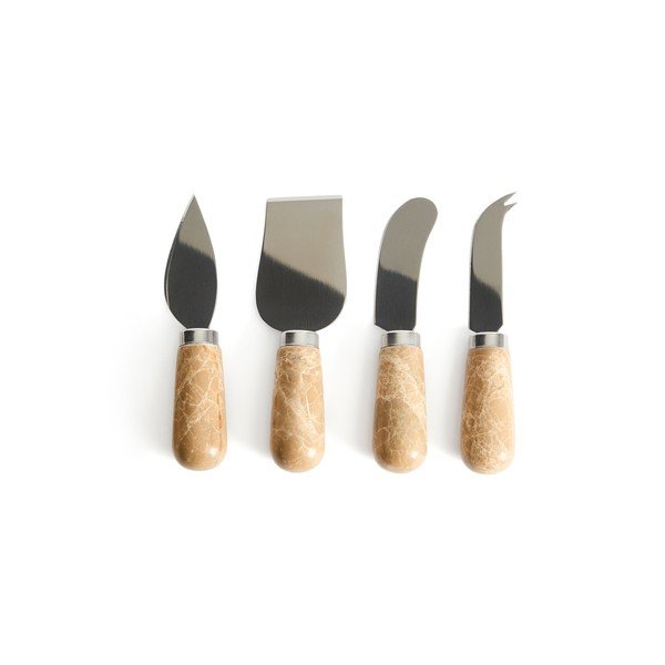 Noži v kompletu 4 ks za sir iz nerjavečega jekla Adoma – Kave Home