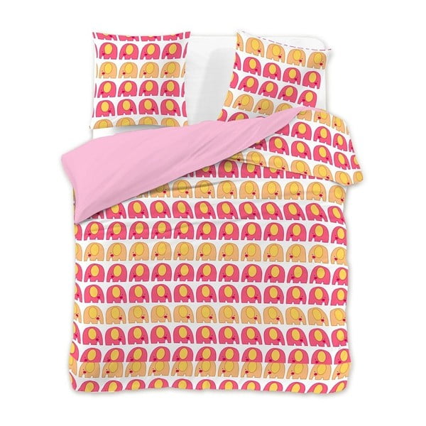 DecoKing Prikupni sloni posteljno perilo za eno osebo, 135 x 200 cm