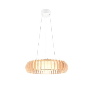 Bela/naravna LED viseča svetilka ø 60 cm Monte – Trio