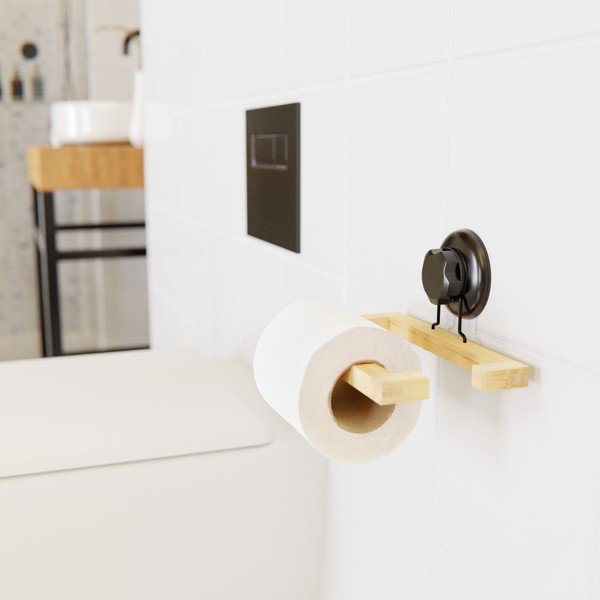 Bambusov samonosilni držalo za toaletni papir Compactor Bestlock SPA-image-1