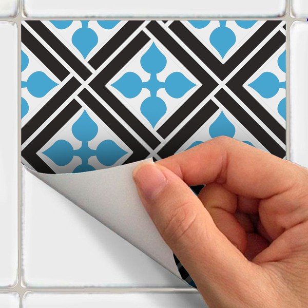 Komplet 30 stenskih nalepk Ambiance Azulejos Talia, 15 x 15 cm-image-1