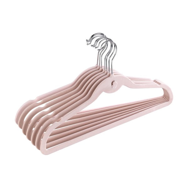 Plastični obešalniki v kompletu 7 kom Flocked - Wenko-image-1