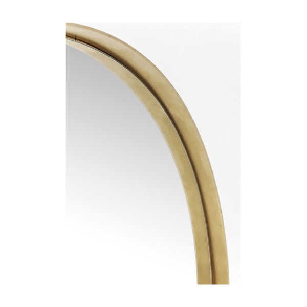 Okroglo ogledalo z okvirjem iz medenine Kare Design Round Curve, ⌀ 100 cm-image-2