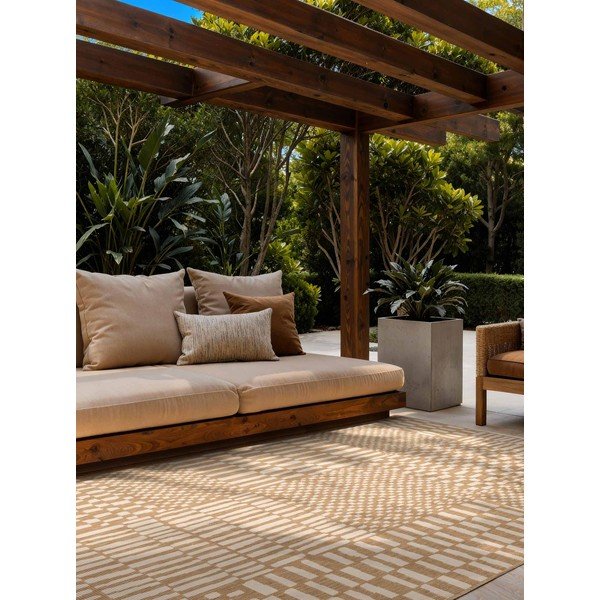 Kremno bela/v naravni barvi notranja in zunanja preproga 120x170 cm Haringey Barkham – Ted Baker-image-1