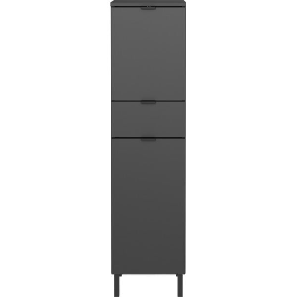 Antracitno siva visoka ozka kopalniška omarica 30x120 cm Arcena – Germania