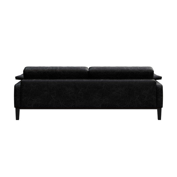 Črna usnjena zofa MESONICA Musso, 211 cm-image-3