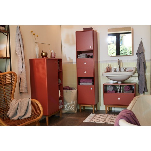 Rdeča kopalniška omarica Tom Tailor Color Bath, 40 x 158 cm-image-1
