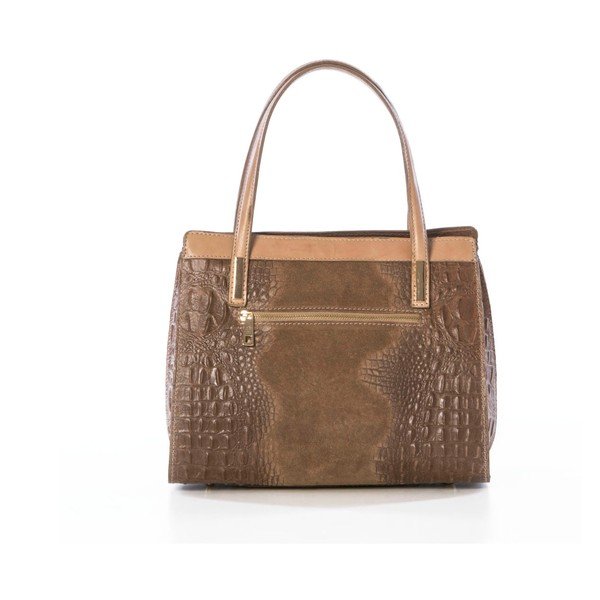 Usnjena torbica Croco Taupe-image-2