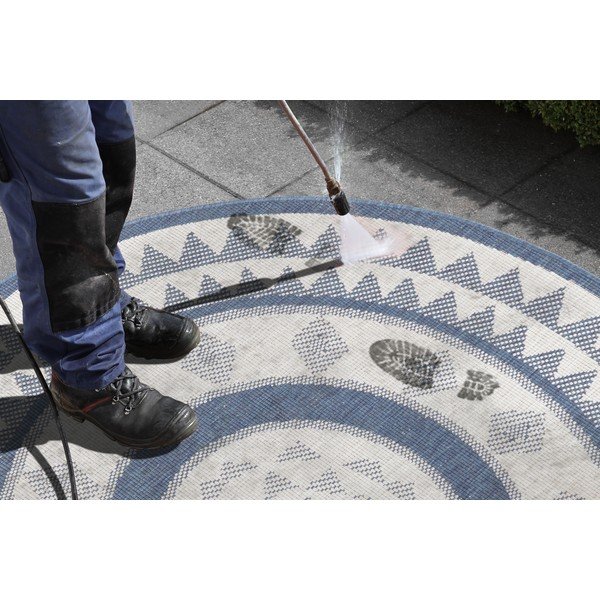 Modro-kremzunanja preproga NORTHRUGS Jamaica, ⌀ 200 cm-image-1