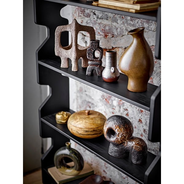 Črn regal iz masivnega bora 84x140x20 cm Savoya – Bloomingville-image-4