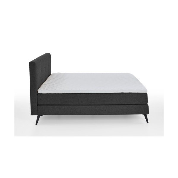 Antracitno siva boxspring postelja 160x200 cm ANCONA – Meise Möbel-image-2