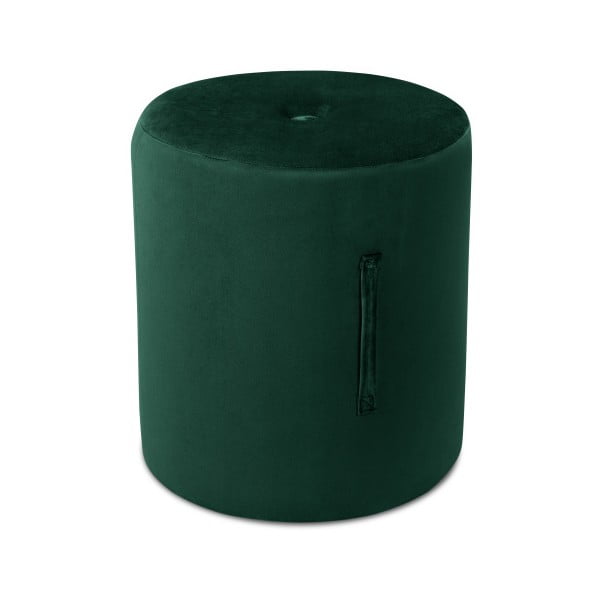 Zelen puf Mazzini Sofas Fiore, ⌀ 40 cm