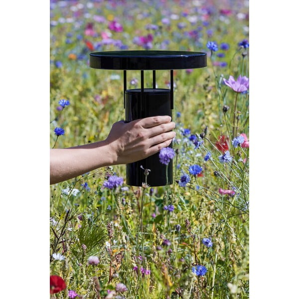 Črna LED zatemnitvena namizna svetilka s kovinskim senčilom (višina 28 cm) BringMe – Hübsch-image-1