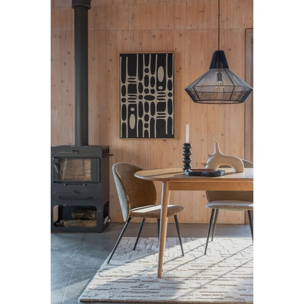 Raztegljiva jedilna miza z dodatno ploščo z mizno ploščo v hrastovem dekorju 90x180 cm Twist – Zuiver-image-1