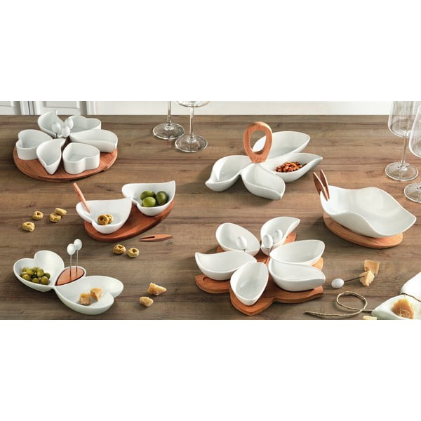 Servirna posoda s pladnjem in 4 nabodali Brandani Nuvola-image-1