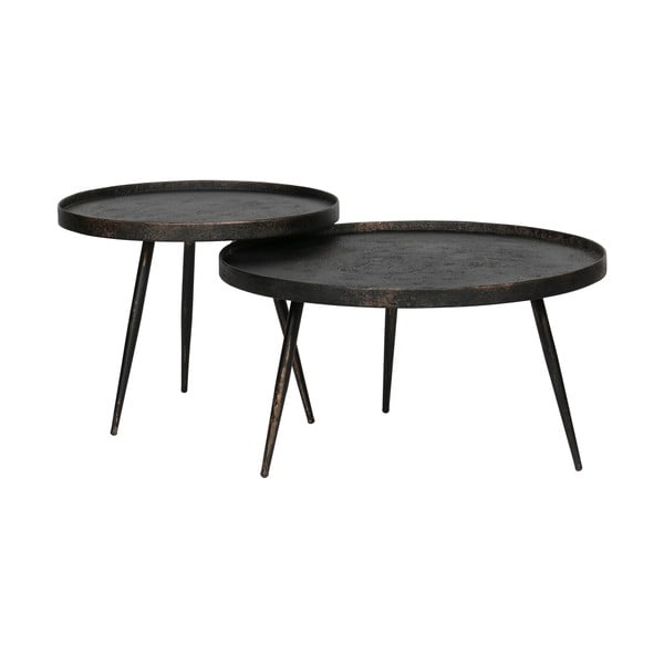 Črna okrogla klubska mizica ø 58 cm Bounds – WOOOD-image-3