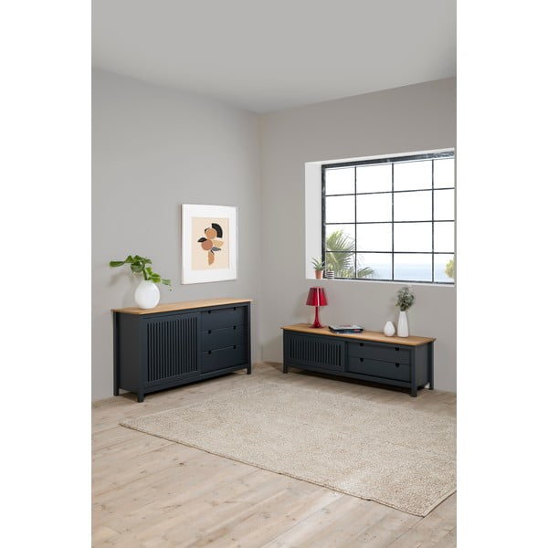 Siva lesena TV mizica Marckeric Bruna-image-1