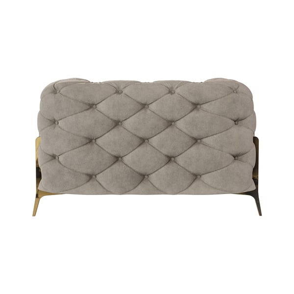 Sivo-bež žameten fotelj Chelsea Bis – Ropez-image-3