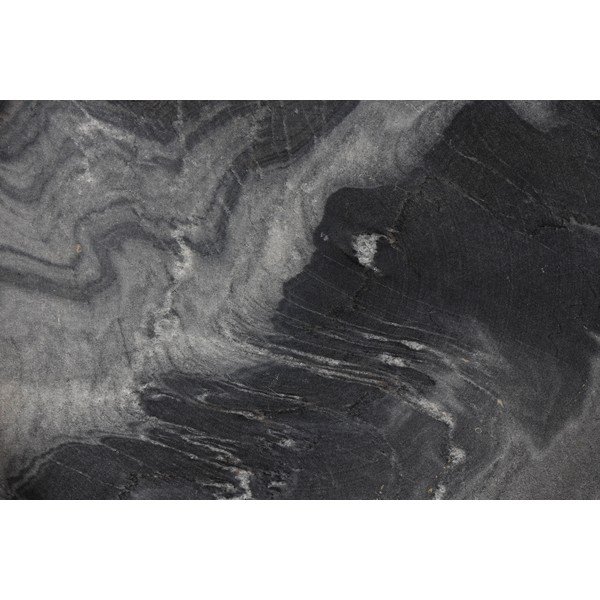 Okrogla stranska mizica z marmorno mizno ploščo ø 33 cm Karrara – White Label-image-2