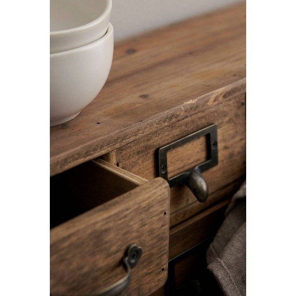 Stenska komoda iz masivnega bora v svetli naravni barvi 67x25x14 cm Klas – Ellos Home-image-1