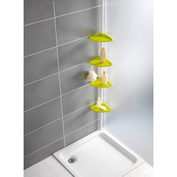 Rumena teleskopska tuš polica Wenko Compact-image-3