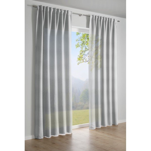 Bela prosojna zavesa 245x140 cm - Gardinia-image-1