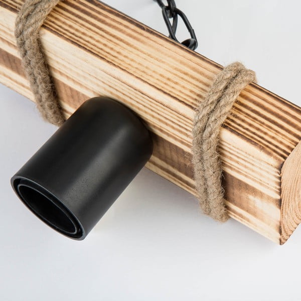 Stropna svetilka v črni in naravni barvi 10x20 cm - Squid Lighting-image-1