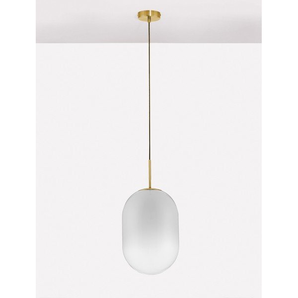 Bela/v zlati barvi steklena viseča svetilka ø 24 cm Chrysi – Nova Luce-image-4