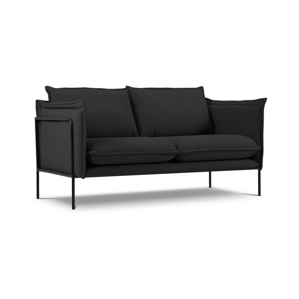 Črna sedežna garnitura Interieurs 86 Andrea, 145 cm-image-1