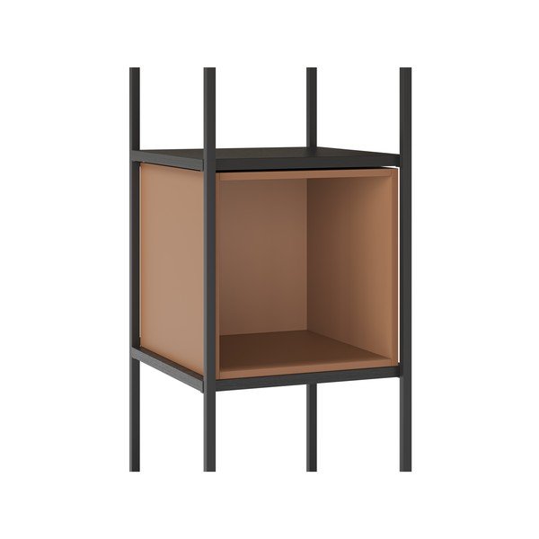 Črn in opečnato oranžen regal 36x179 cm Anya – Marckeric-image-4