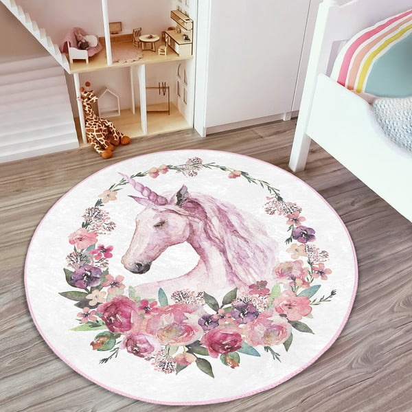 Rožnata otroška preproga ø 120 cm Comfort – Mila Home-image-4